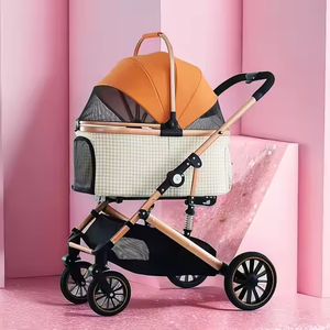 Passeggino <span class=keywords><strong>per</strong></span> animali domestici comodo trasportino da viaggio <span class=keywords><strong>per</strong></span> piccoli animali domestici <span class=keywords><strong>per</strong></span> piccoli piccoli <span class=keywords><strong>cani</strong></span> gatto pieghevole carrello con cestello portaoggetti <span class=keywords><strong>per</strong></span> animali domestici - Product Image 2