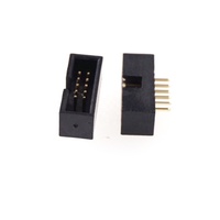 IDC Box Header 1.27mm 10 broches 2x5 positions broche mâle double rangée droite à travers les trous PCB soudure IDC Socket Mate 4 mur enveloppé