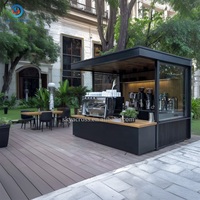 Kiosque à café mobile personnalisable en usine, décoration, mobilier de café, chaises et tables, design d'intérieur, café