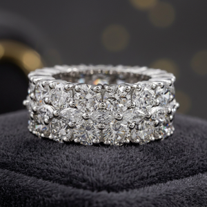 Deluxe Lab Grown Diamond Men's Hip Hop Wedding Band <b>Ring</b> <b>925</b> <b>Silver</b> <b>Ring</b> Size 7 - Product Image 4