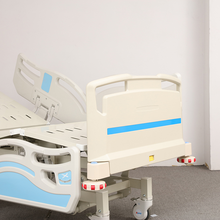 Muebles de hospital Equipo de cama plegable para pacientes Cama de hospital eléctrica giratoria de cinco funciones para cuidados de salud