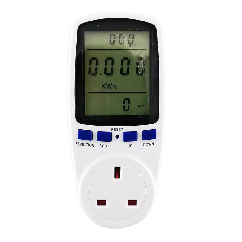 UK Plug Power Meter Consumption Watt Energy KWh Socket 220V 230V AC Electricity Fees Analyzer Monitor Digital Voltage Wattmeter