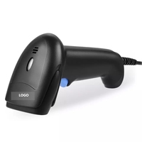 Lecteur de codes-barres USB filaire CCD laser, scanner portable 1D 2D QR, en stock