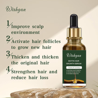 Marque Blanche Huile 100% Naturelle Biologique de Romarin, Ricin et Amande pour Hommes et Femmes, Sérum de Soin du Cuir Chevelu, Huile de Traitement pour la Croissance Capillaire