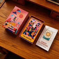 Jeu de cartes de tarot personnalisées pour toute la famille, 78 cartes avec guide, conception de logo personnalisé et cartes d'affirmation oracle