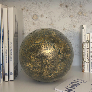 Lua Em Forma Natural Antique Gold Copper Cor Estátua Decoração Do Escritório para Resina Home Tabletop <span class=keywords><strong>Decor</strong></span> Decoração Do Banheiro Luxo - Product Image 1