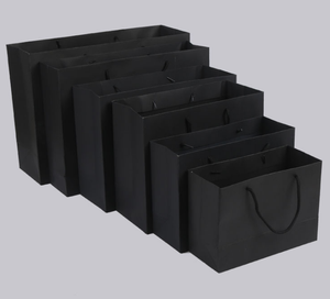 Bolsa de Papel Kraft Blanca y Negra con Asa, Bolsa de Papel Personalizada, Bolsa Artesanal - Product Image 4