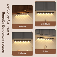 Applique murale LED ultra-mince de 60 cm avec détecteur de mouvement, design moderne pour armoires de cuisine et placards, nouvelle version
