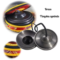 Tingsha Brass Tibetan Antique Buddhist Meditation Cymbals Lucky Symbol Embossed Yoga Bell Chimes Musical Instrument Accessories