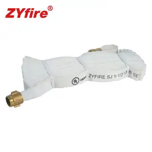 Fire Hose Price ZYfire UL FM Approved Firefighting Equipment White Tpu Layflat Alu.Coupled Flexible Fire Hose