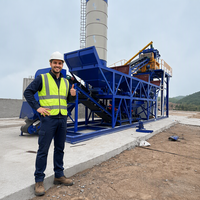 Nouvelle Conception Xingye – Centrale à Béton Intégrée 60m³/h avec Contrôle PLC, Bétonnière à Engrenages, Convoyeur à Bande pour Béton Préfabriqué, 3 Aggregats