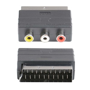 Cantell Bộ Chuyển Đổi Cổng Đầu Ra SCART <span class=keywords><strong>Video</strong></span> Âm Thanh Đầu Đực 21 Chân Sang 3RCA Đầu Chuyển Đổi TV - Product Image 1