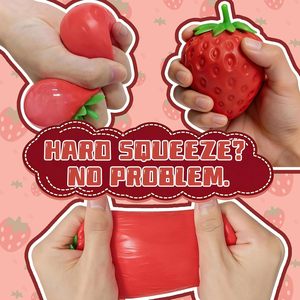 Giocattolo Antistress di Alta Qualità a Forma di Fragola, in Silicone Morbido, Divertente Giocattolo Educativo TPR Taba Squishy - Product Image 6