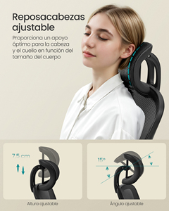 <span class=keywords><strong>Chaise</strong></span> de bureau <span class=keywords><strong>SONGMICS</strong></span> en maille noire avec support lombaire, accoudoirs rabattables, <span class=keywords><strong>chaise</strong></span> pivotante ergonomique - Product Image 5