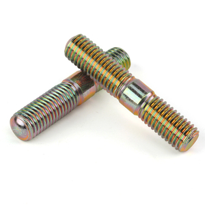 कस्टम 45 स्टील ग्रेड 8.8 रंग जस्ता हुआ डबल एंड स्टड स्क्रू भारी शुल्क डबल एंड स्टड बोल्ट - Product Image 1