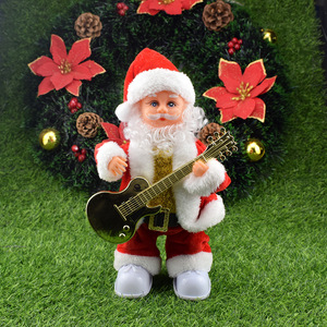 Handmade Cotton Electric Bead-Climbing Santa Claus Christmas Decoration Ornament with Music Climbing <b>Rope</b> Ladder Gift - Product Image 3