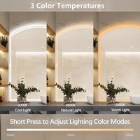Miroir de maquillage LED intelligent sans cadre, anti-buée, personnalisé, de forme irrégulière, pour salles de bain d'appartements et salons