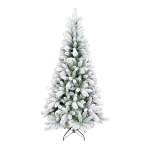 Albero di Natale Artificiale Floccato Bianco da 180/225 cm, Decorativo per Feste di Natale - Product Image 1