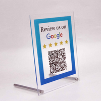 Supports de menu QR en acrylique, supports de table QR personnalisés en acrylique, supports de code QR en acrylique, tentes de table en acrylique pour codes QR, panneaux de codes QR en acrylique