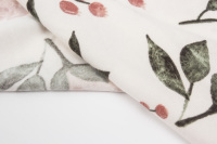 Tissu tricoté imprimé en soie de lait 100D respirant et très extensible pour housses de coussins de canapé et de chaise, motif personnalisé, poids moyen