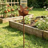 Mangeoire et abreuvoir universels minimalistes en fer forgé de Quanzhou pour usage extérieur (jardins, pelouses, parcs) – Compact et à brancher – Idéal pour l'exportation