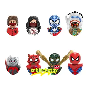 Spider Peter Parker Silk Snull Super Heroes Man Mini Building Block Figure Educational Plastic Toy X0282