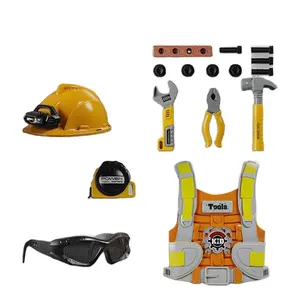 Kit de ferramentas de reparo OEM para crianças, brinquedo educativo, banco de ferramentas portátil de plástico, conjunto de ferramentas para brincar de fingir para meninos
