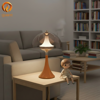 Lampe de table LED moderne rechargeable, corps en aluminium, commande tactile flexible, sans fil, alimentée par batterie, lumière de nuit protectrice pour les yeux