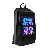 2024 nueva mochila negra King Kong LED HD T4 para montar en motocicleta, mochila con pantalla inteligente LED anunciada