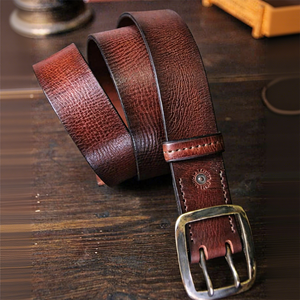 Cinturón de Cuero Vacuno con Hebilla de Acero Estilo Deportivo para Hombre BS INTERNATIONAL - Ecológico, Resistente, Alta Resistencia, 3.8 cm de Ancho - Product Image 3