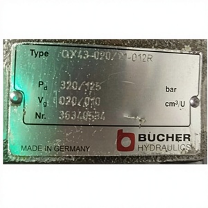 Bucher Double Pump QX43-020 Hydraulic Gear Pump QX41 QX42 QX43 QX51 QX52 QX61 QX62 Gear Pump - Product Image 3