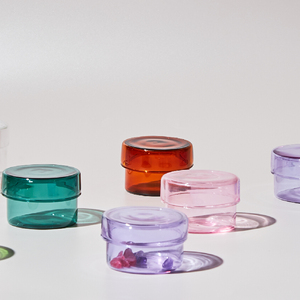 Chất lượng cao bán buôn mini Glass container đa kích thước Glass Jar thủy tinh màu Glass lưu trữ Tank - Product Image 1