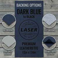 Feuille de similicuir laserable 12x24 de haute qualité avec support gris, vierge pour gravure laser, idéale pour les patchs de casquettes et logos personnalisés - Vente en gros