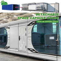 Hôtel capsule spatiale de luxe, chambre modulaire préfabriquée, maison mobile