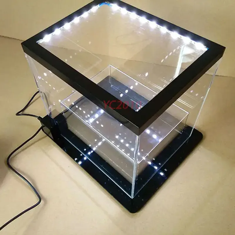 Kunststoff Acryl LED Licht Schuhe Display Box LED Sneaker Aufbewahrung sbox Display Stand