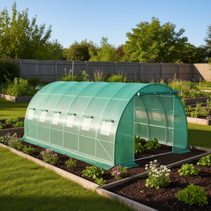 Invernadero Tipo Túnel de 20 x 10 x 7 Pies con Estructura de Acero Galvanizado, Refugio Portátil para Cultivo de Plantas - Product Image 2
