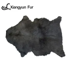 Living Room Area Animal Fur Rug Alfombras De Piel Fluffy Goat Real Grey Fur Mats Rug Carpet