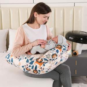 Soft Cotton Wider <b>Feeding</b> <b>Pillows</b> for More Support Breastfeeding Nursing <b>Pillow</b> with Removable Cotton Cover - Product Image 6