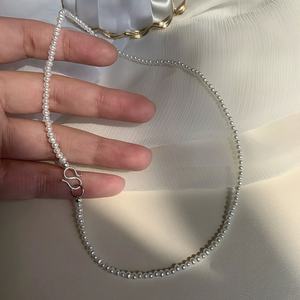 Collar de Plata de Ley 925 con Perla Natural de Agua Dulce, Cadena para Clavícula, Exquisito, Delicado, Mini, Versátil, con Temperamento - Product Image 2