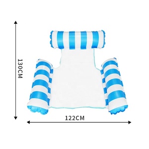Amaca in tessuto sedia da piscina galleggiante Lounge gonfiabile in PVC per il riposo del nuoto - Product Image 4