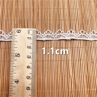 Accessoires pour vêtements, dentelle de broderie de code à barres en fil fin en polyester, dentelle de code à barres latérale, dentelle soluble dans l'eau
