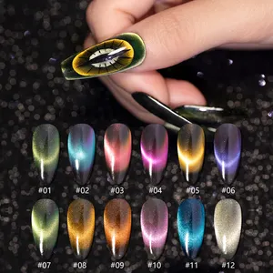 Großhandel 15ML UV-gel-Nagellack Nagellack Katzenauge Kosmetik Nagelkunst Maniküre Nagellack Halbvernis dauerhaft