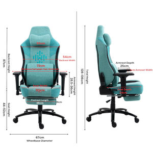 Échantillon gratuit de haute qualité vert Silla <span class=keywords><strong>Gamer</strong></span> Pc <span class=keywords><strong>Repose</strong></span>-pieds inclinable 1 pièce Échantillon gratuit Chaise de joueur de luxe Chaise de jeu pour le jeu - Product Image 2
