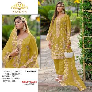 Broderie lourde et costume pakistanais prêt à l'emploi Khatli Work pour la fête de mariage et les vêtements d'extérieur d'Inde - Product Image 4