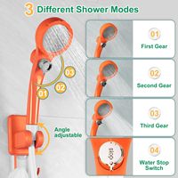 Pompe de douche électrique portable rechargeable 6000 mAh avec affichage numérique intelligent, modes de pulvérisation multiples, filtration 20L pour le camping