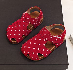Sandales à pois pour filles, nouvelles sandales d'été pour enfants, chaussures romaines à bout fermé, chaussures de plage - Product Image 5