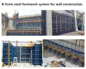 Ereção fácil b-forma coluna ajustável & parede tesoura modular vertical aço formal sistema de obturação para construção concreta