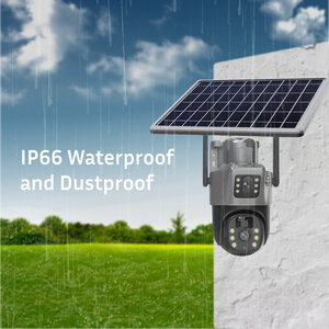 4G Sim năng lượng mặt trời ngoài trời Battery Powered <span class=keywords><strong>Home</strong></span> Dual Lens sual Màn hình CCTV Dome <span class=keywords><strong>Camera</strong></span> An Ninh - Product Image 4