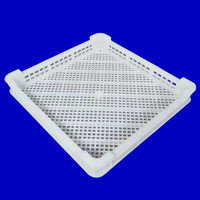 Plateau de congélation et de séchage en plastique recyclable de qualité alimentaire, à grille ventilée, pour la production industrielle