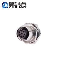 Conector de Sensor para Equipos de Prueba de la Industria Automotriz M12, Enchufe Hembra Impermeable para Interiores IP67, M12F5-S-F-04-A 4A